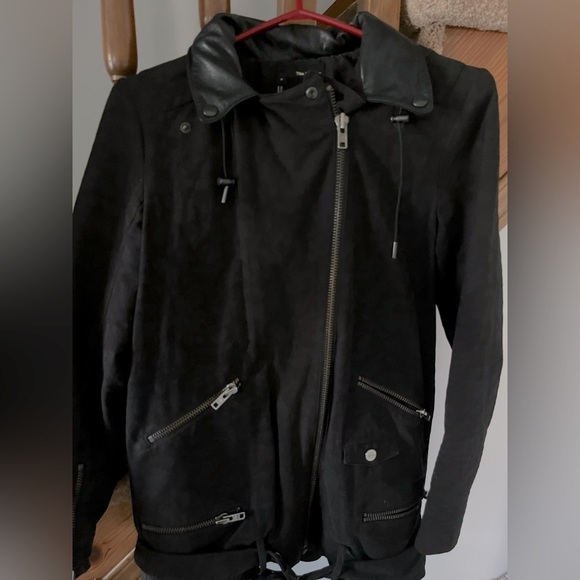 The Kooples Biker/Motorcycle Black Jacket - Picture 2 of 8